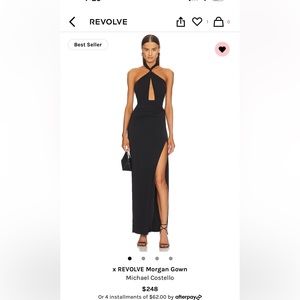 Michael Costello revolve black dress